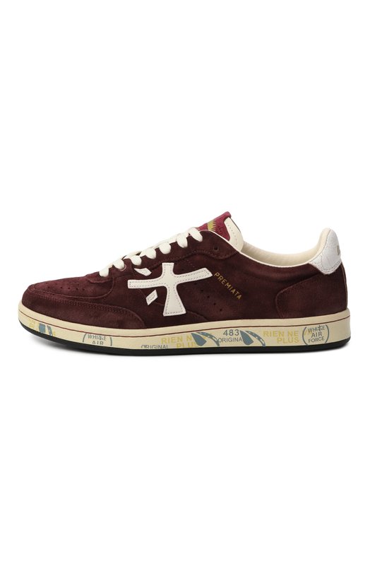 Замшевые кеды Bskt Clay Premiata BSKT CLAY/VAR 7707 Бордовый  BSKT CLAY/VAR 7707 Фото 4