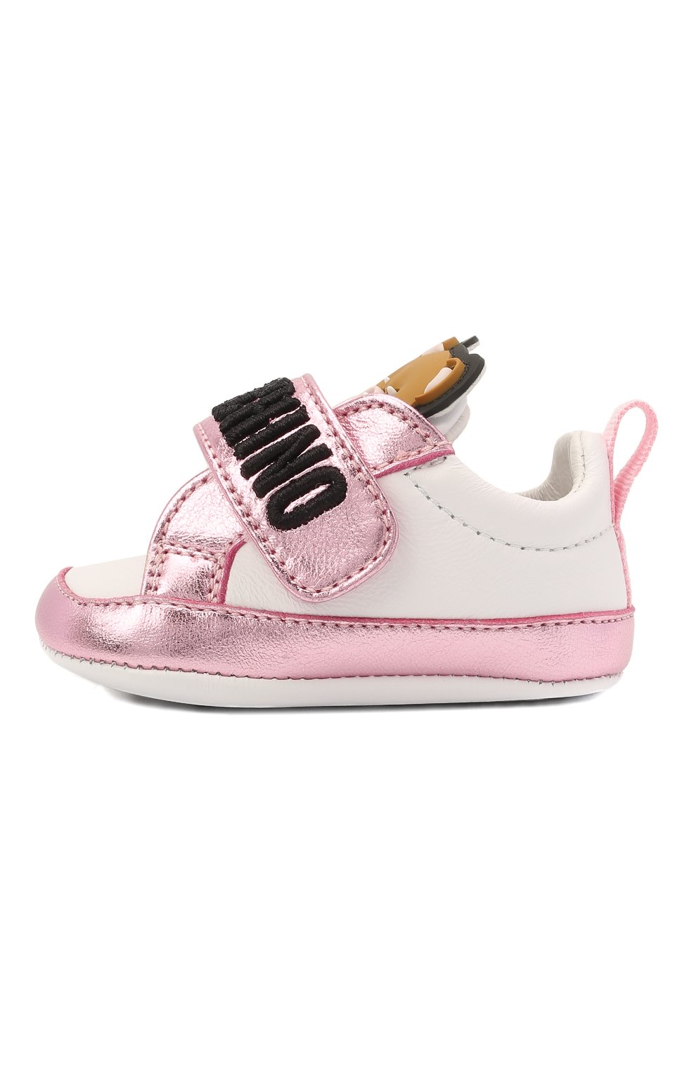 Кожаные пинетки MOSCHINO, арт. 67339/LAMINAT0/GL0VE/GL0VE/15-21, фото 2