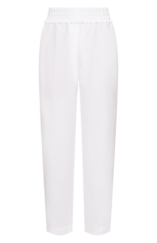 Брюки из вискозы и льна Brunello Cucinelli MH126P7197 Белый MH126P7197
