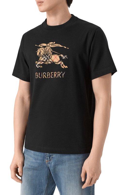 Хлопковая футболка Burberry 8119013 Чёрный  8119013 Фото 3