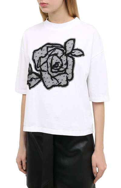 Хлопковая футболка REDVALENTINO, арт. UR0MG07U/5J7, фото 3