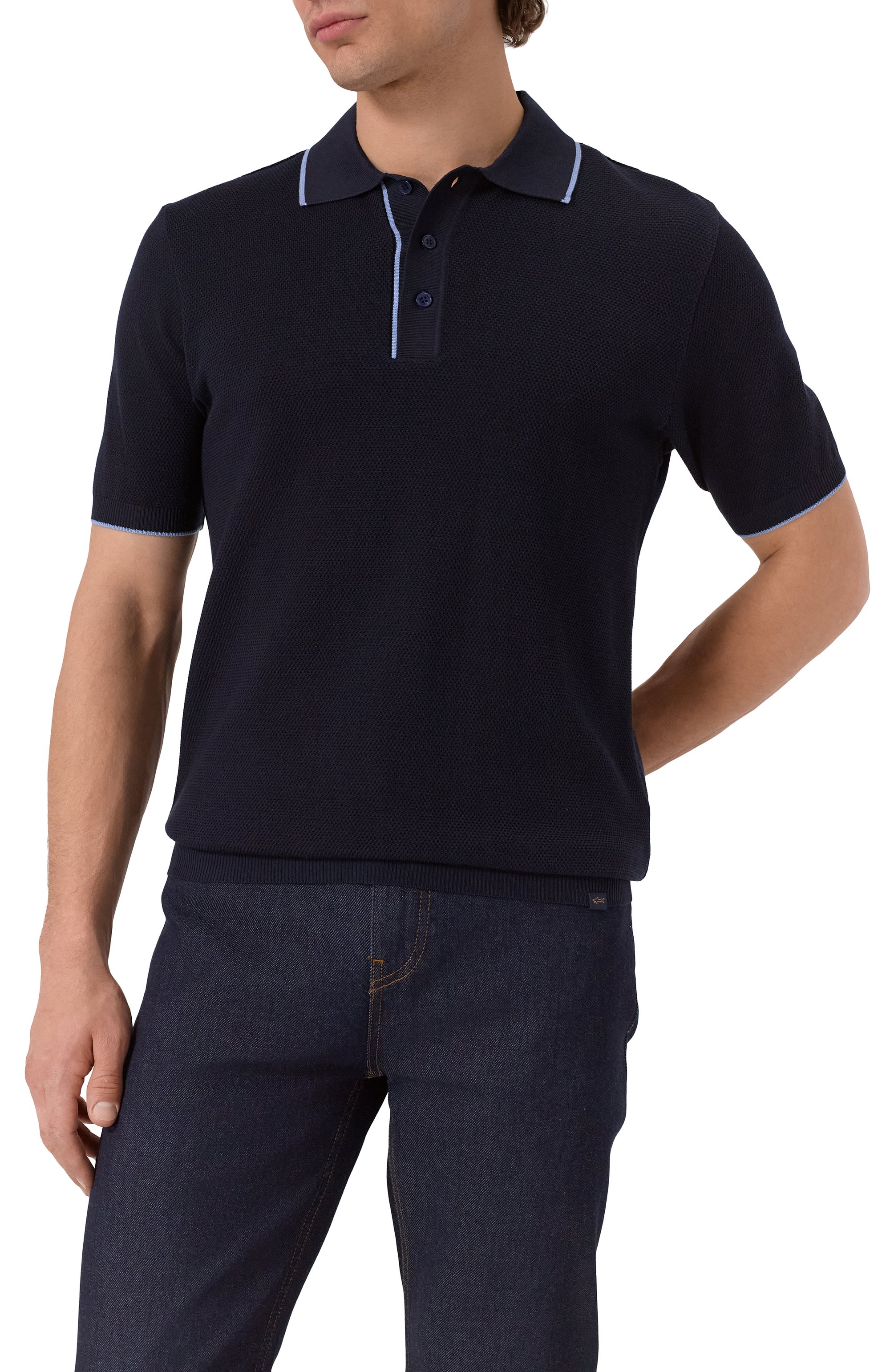 Поло из хлопка и кашемира PAUL&SHARK, арт. 25411625/XXL, фото 3