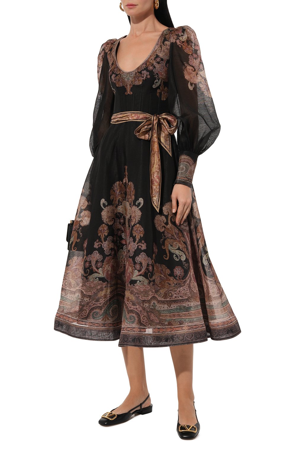 Платье изо льна и шелка ZIMMERMANN, арт. 0566DF241, фото 2