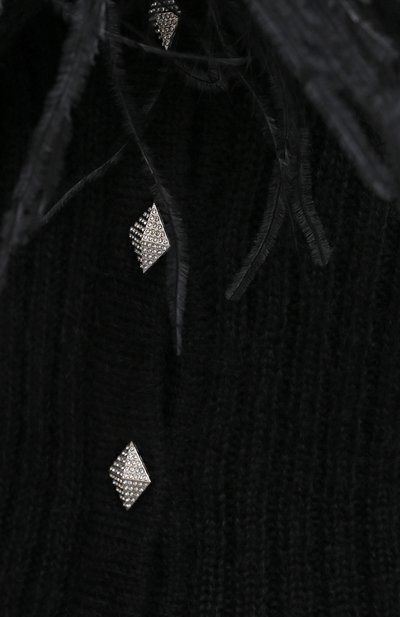 Кардиган с отделкой перьями GIUSEPPE DI MORABITO, арт. FW21116KN-156, фото 5