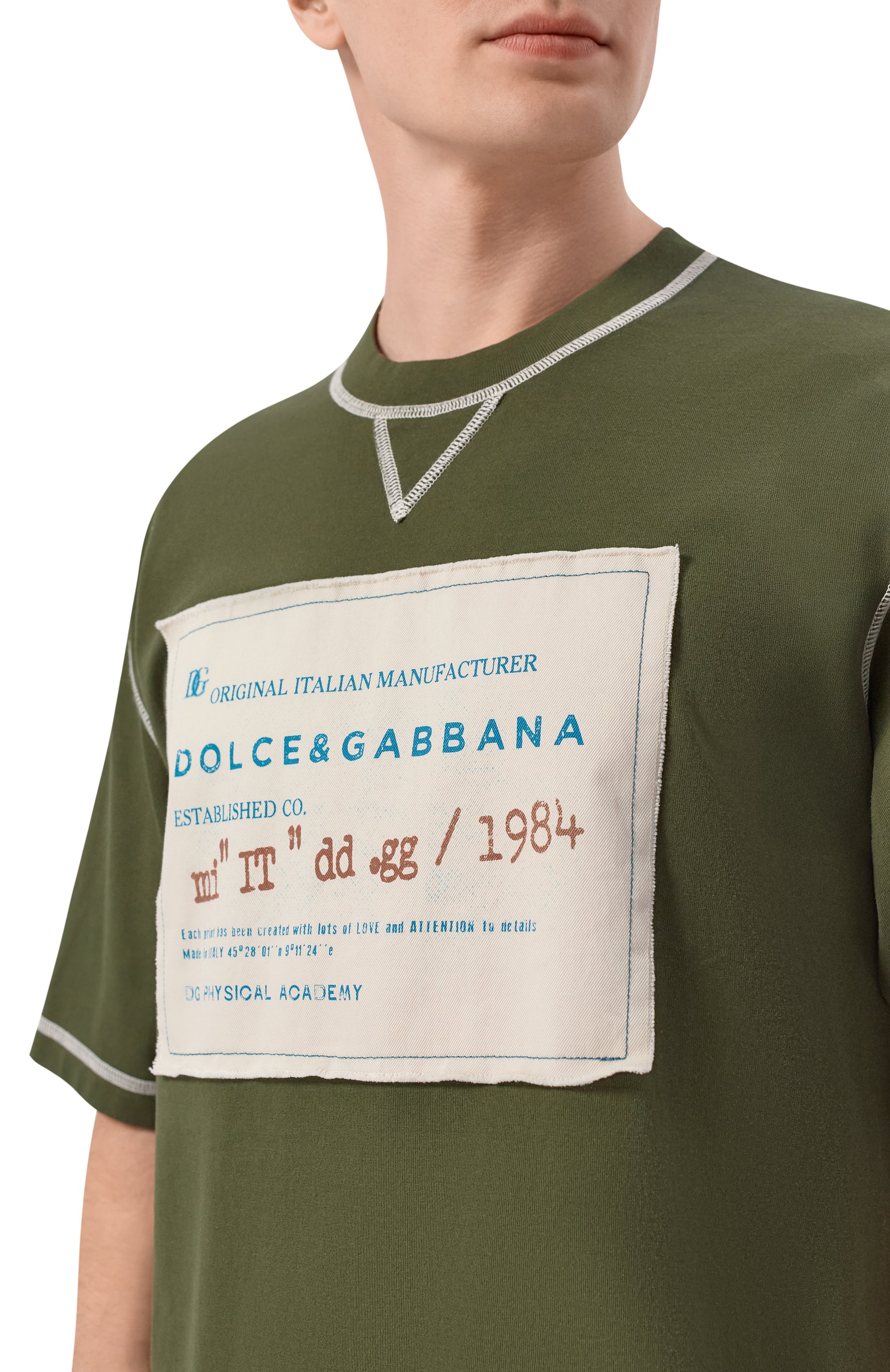 Хлопковая футболка DOLCE & GABBANA, арт. G8SJ6T/G7P0W, фото 5