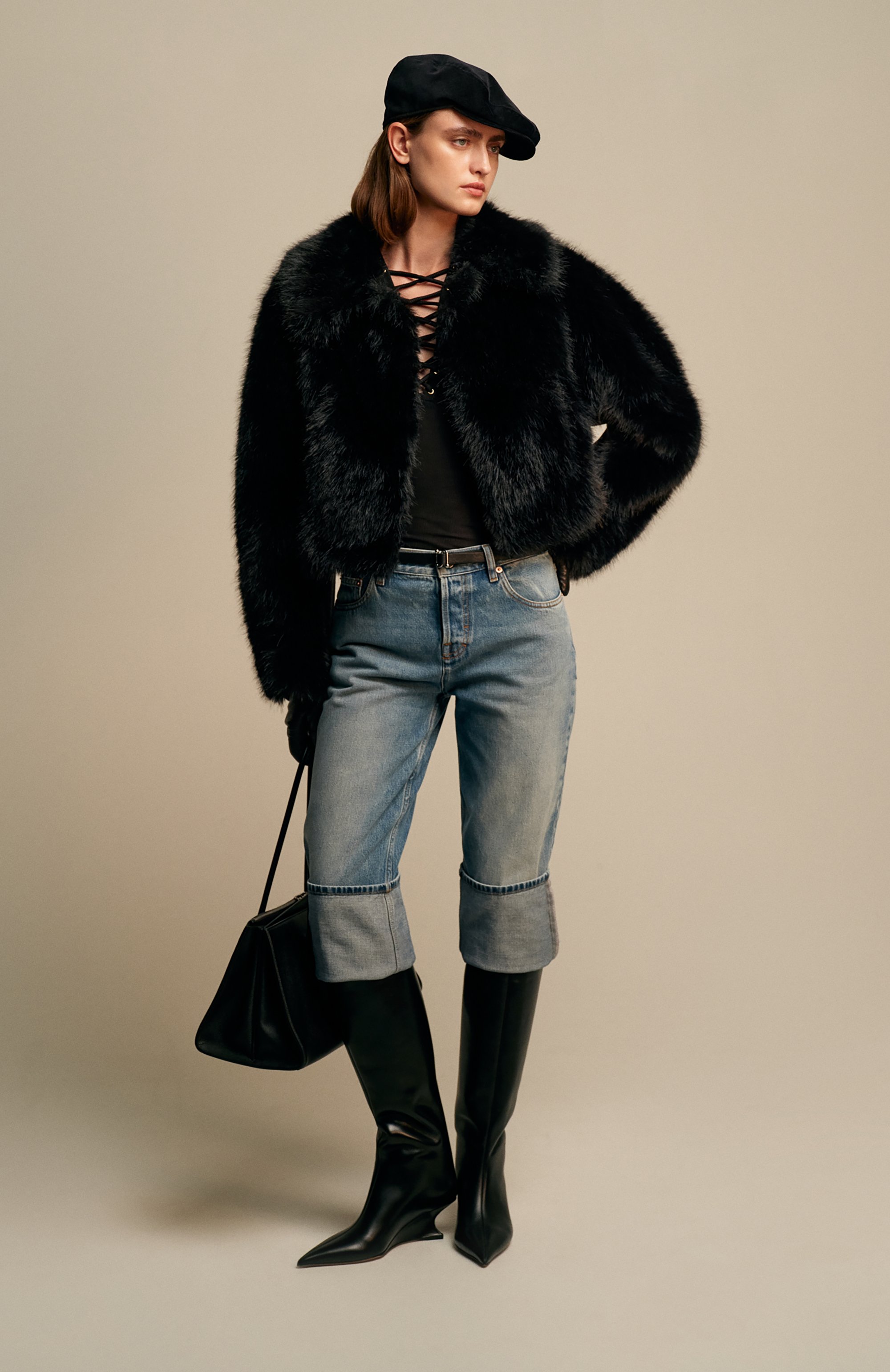 Комбинированное полупальто NINA RICCI, ар�т. 25ACMA018/PL0483, фото 6