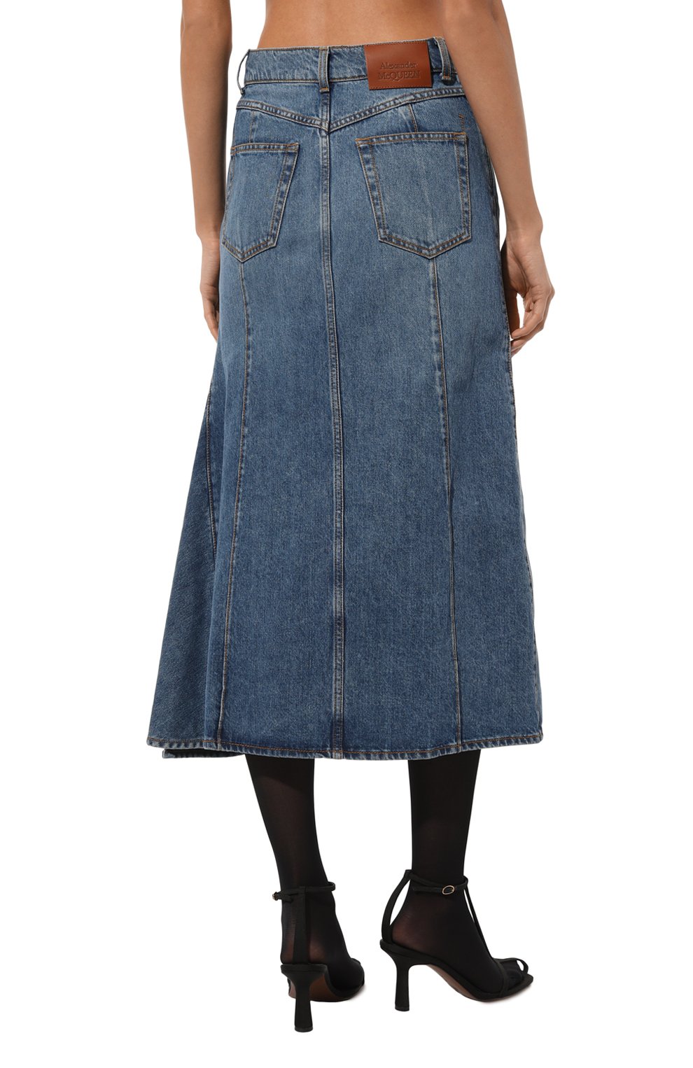 Джинсовая юбка ALEXANDER MCQUEEN, арт. 754828/QMACG, фото 4