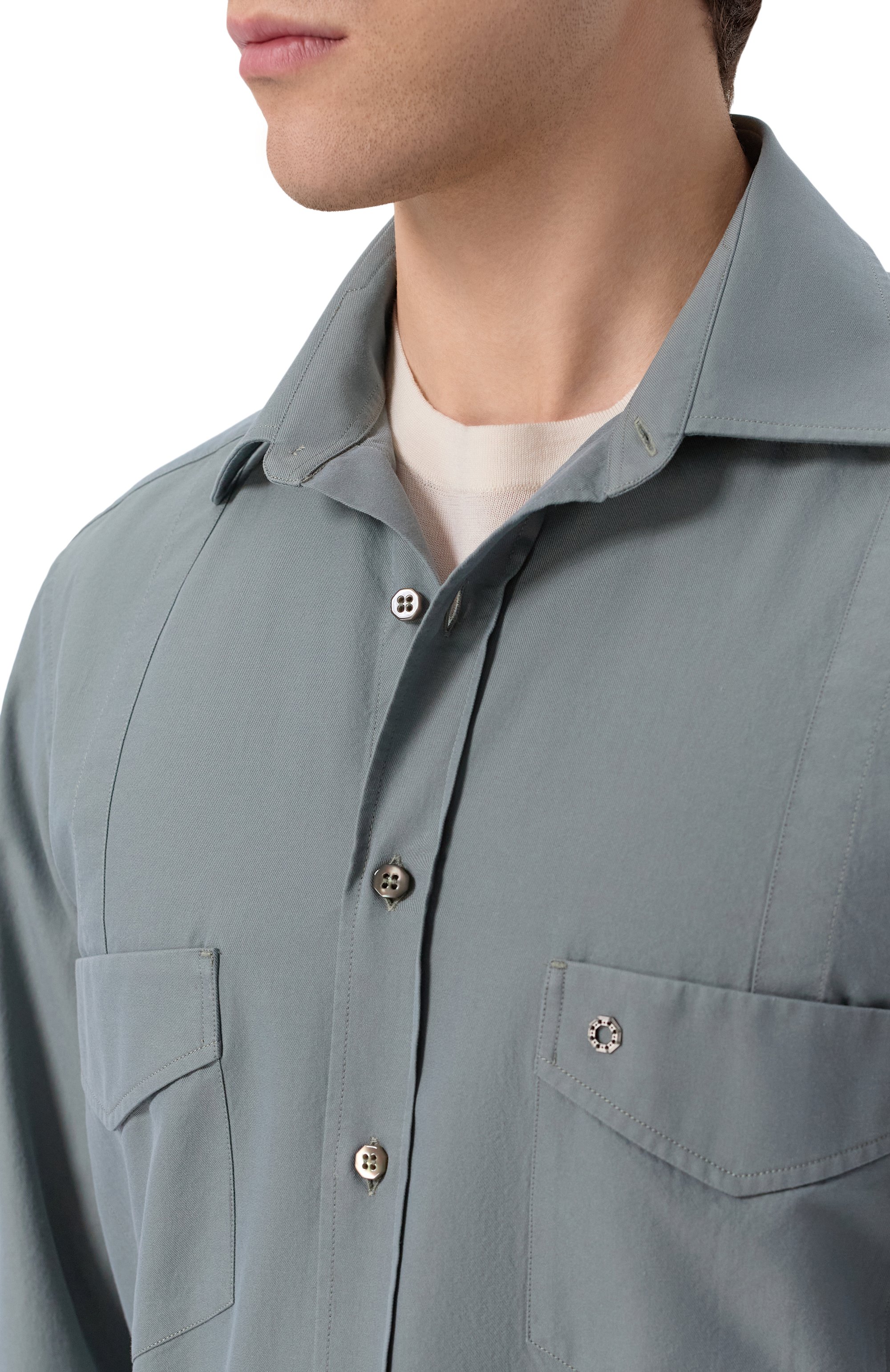 Хлопковая рубашка STEFANO RICCI, арт. MC008149/BX3128, фото 5