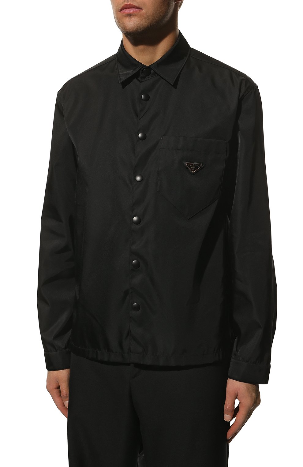 Рубашка PRADA черного цвета по цене 125000 руб., арт. SC514-1WQ8-F0002-202, фото 3 Рубашка PRADA, арт. SC514-1WQ8-F0002-202, фото 3