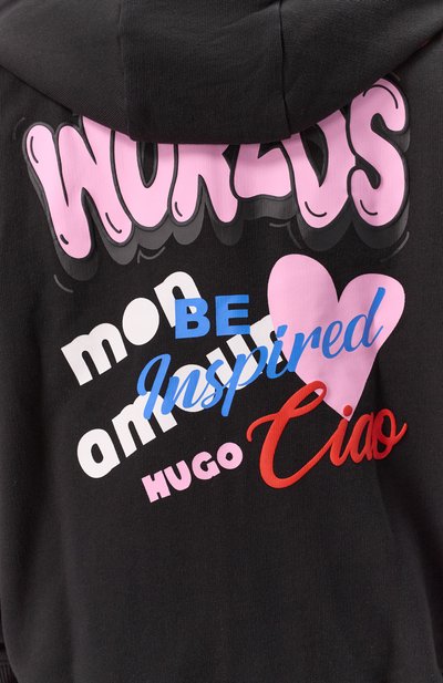 Хлопковая толстовка HUGO BLUE черного цвета по цене 19500 руб., арт. 50533959, фото 5 Хлопковая толстовка HUGO BLUE, арт. 50533959, фото 5