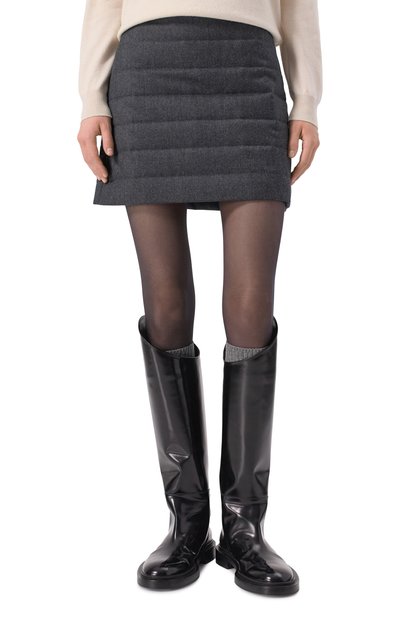 Шерстяная юбка BRUNELLO CUCINELLI серого цвета по цене 164500 руб., арт. ME226G3732, фото 3 Шерстяная юбка BRUNELLO CUCINELLI, арт. ME226G3732, фото 3