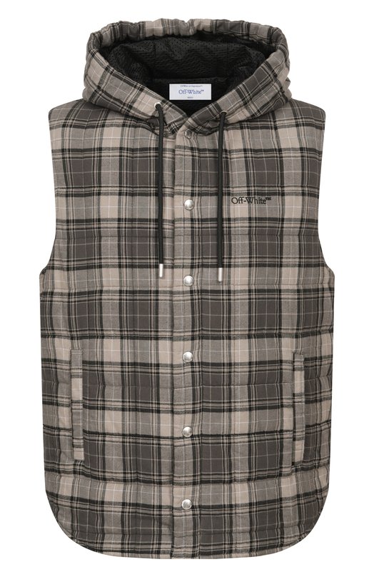 Хлопковый жилет Off-White 0MGA22BF25FAB001 Серый 0MGA22BF25FAB001