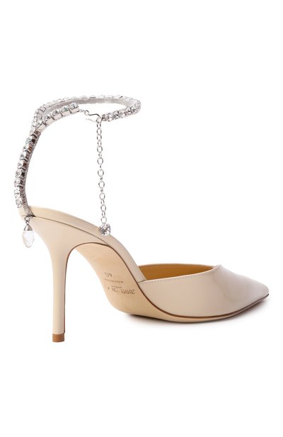Кожаные туфли saeda 85 JIMMY CHOO кремового цвета по цене 128500 руб., арт. SAEDA85B0B, фото 5 Кожаные туфли saeda 85 JIMMY CHOO, арт. SAEDA85B0B, фото 5