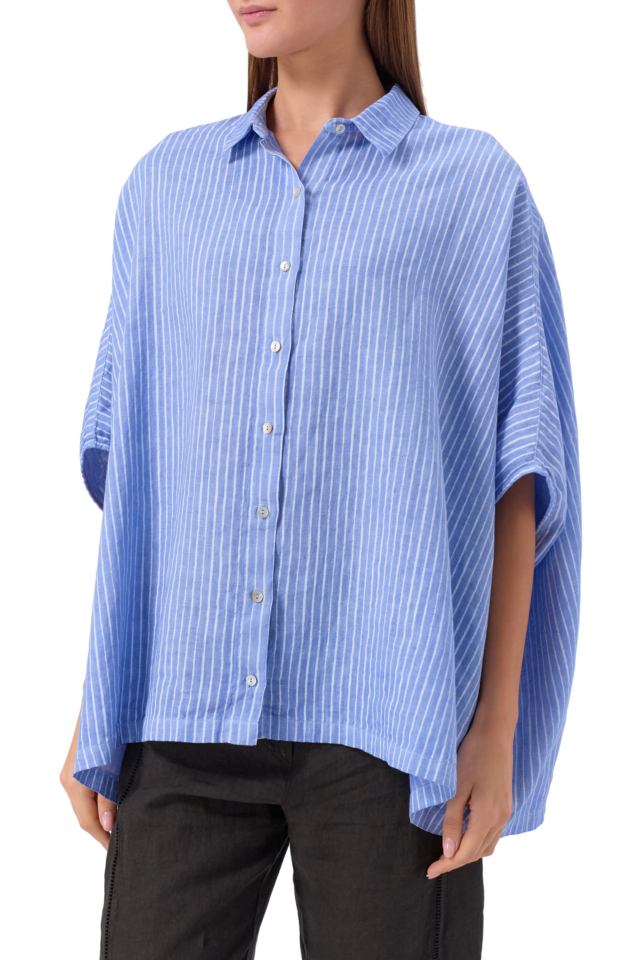 Льняная рубашка 120% LINO, арт. 33ALIW1PLA/000G470_001, фото 3