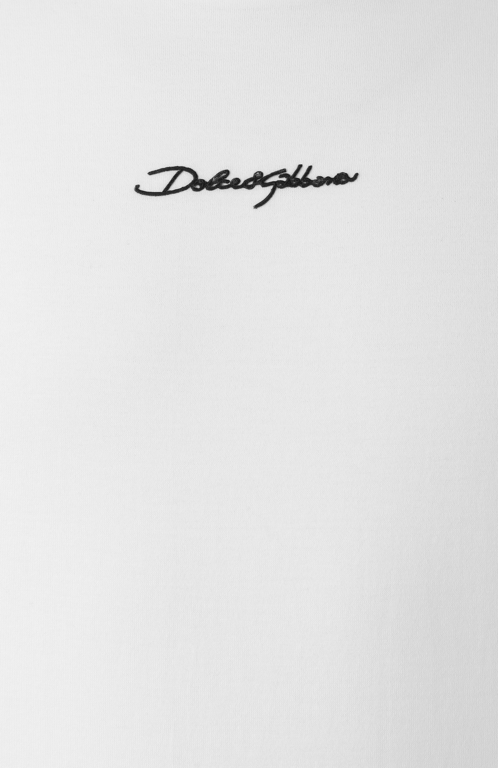 Хлопковая футболка DOLCE & GABBANA белого цвета по цене 52150 руб., арт. G8RN8Z/G7NUB, фото 5 Хлопковая футболка DOLCE & GABBANA, арт. G8RN8Z/G7NUB, фото 5