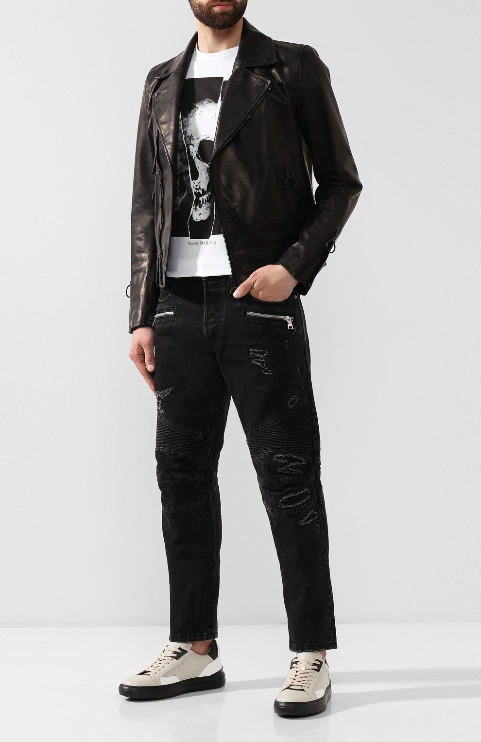 Кожаные кеды BUSCEMI, арт. 219SMESTVP99FG/M, фото 2