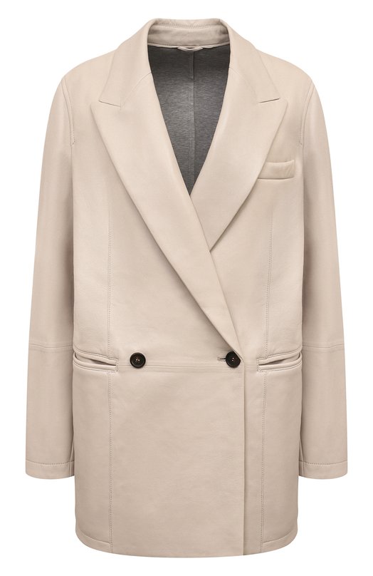 Кожаный жакет Brunello Cucinelli MPNGI7464 Серый MPNGI7464