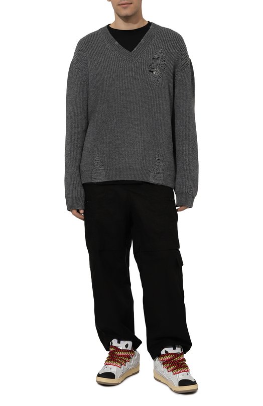Комбинированные кеды Curb Lanvin FM-SKRK11-DRA2-A20 Белый  FM-SKRK11-DRA2-A20 Фото 2