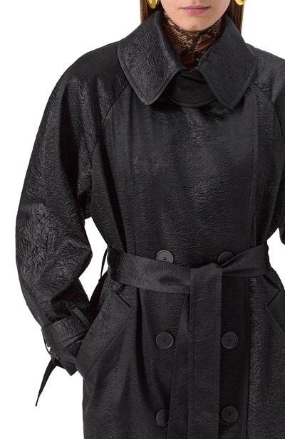 Тренч CHAPURIN черного цвета по цене 164000 руб., арт. CT/20380/255495-М, фото 5 Тренч CHAPURIN, арт. CT/20380/255495-М, фото 5