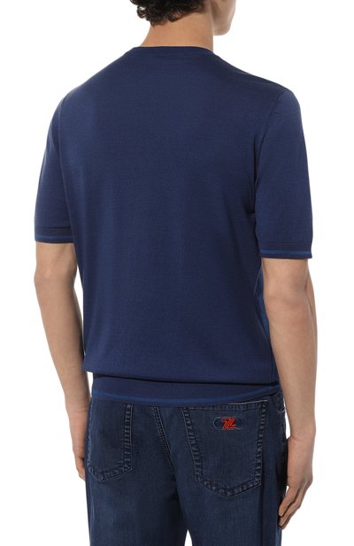 Джемпер из шелка и хлопка ZILLI, арт. MBZ-RN120-JACQ1/MC01, фото 4