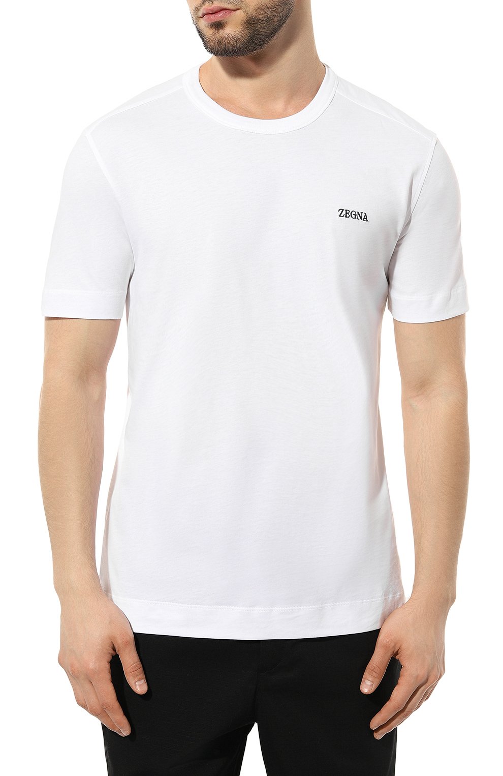 Хлопковая футболка ZEGNA, арт. E7360A5/B760, фото 3