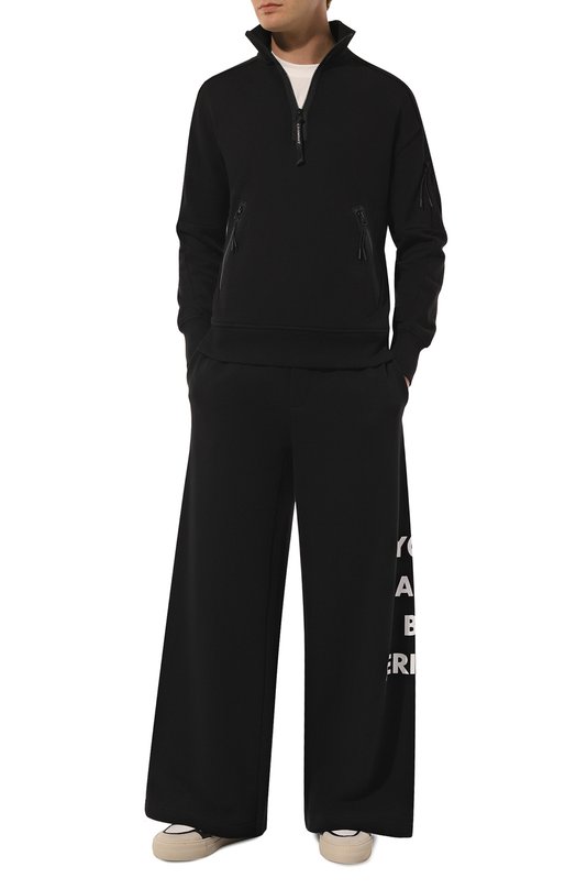 Хлопковые брюки Moschino A0328/5228 Чёрный  A0328/5228 Фото 2