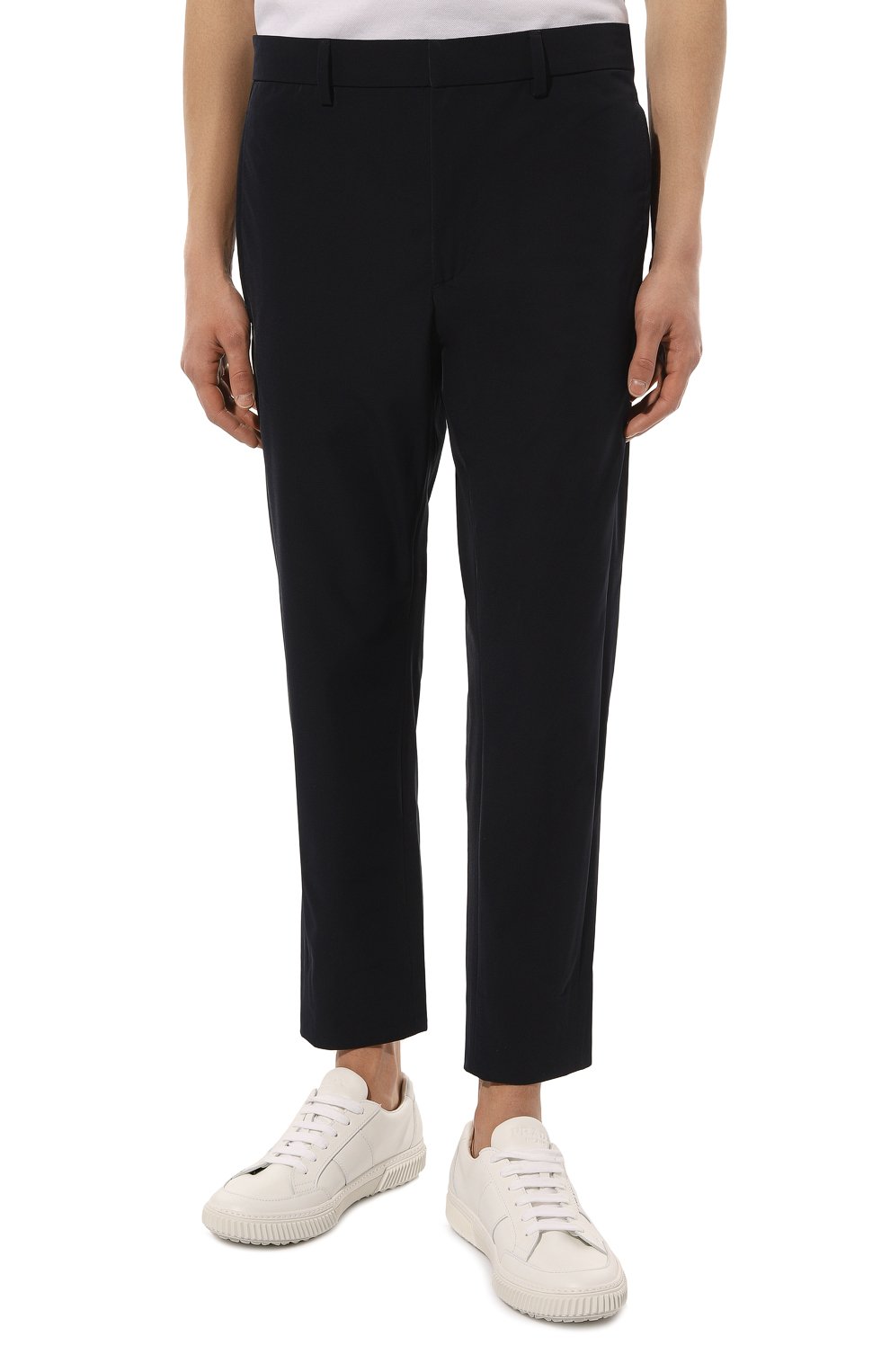 Брюки прямого кроя PRADA темно-синего цвета по цене 99000 руб., арт. SPF94-1KJW-F0124, фото 3 Брюки прямого кроя PRADA, арт. SPF94-1KJW-F0124, фото 3