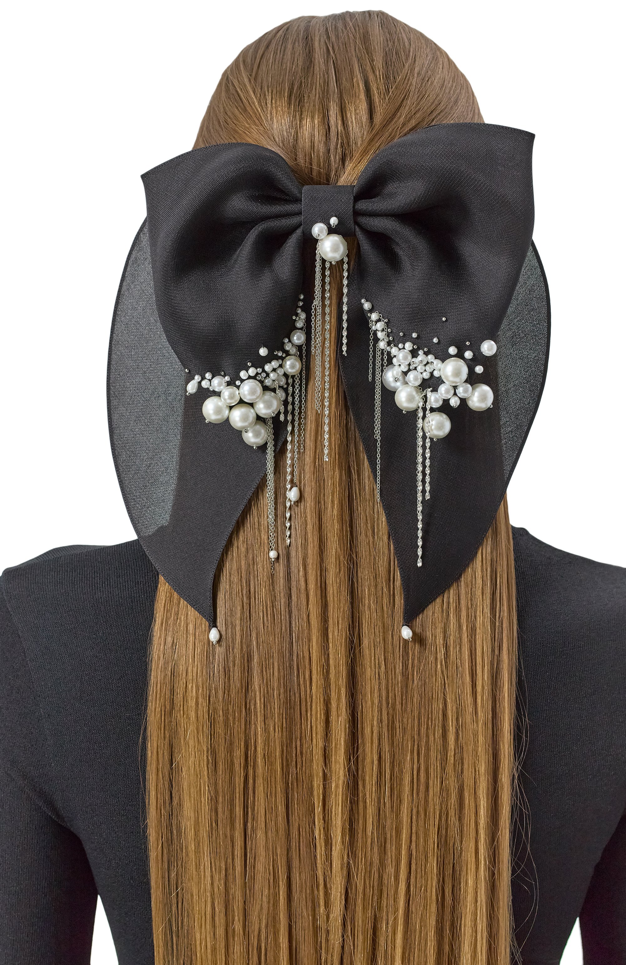 Бант PANFIL черного цвета по цене 30000 руб., арт. 0-X2-PGN, фото 2 Бант PANFIL, арт. 0-X2-PGN, фото 2