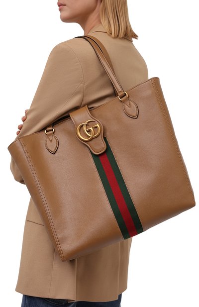 Сумка-тоут dahlia medium GUCCI коричневого цвета по цене 177000 руб., арт. 649577/1U1MT, фото 2 Сумка-тоут dahlia medium GUCCI, арт. 649577/1U1MT, фото 2