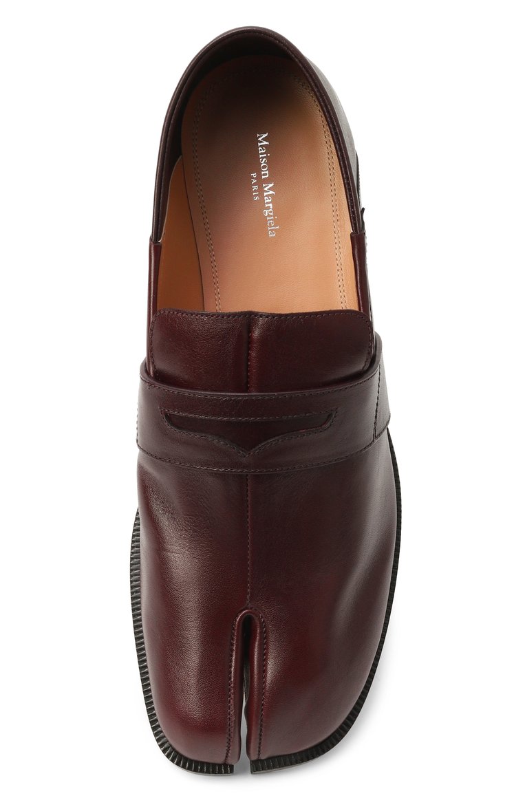 Женские кожаные пенни-лоферы tabi city MAISON MARGIELA бордового цвета, арт. S39WR0021/P8158 | Фото 6 (Подошва: Плоская; Каблук высота: Низкий; Материал внутренний: Натуральная кожа; Материал внешний: Натуральная кожа; Автоматизация состава: Проставлено; Автоматизация ТО: Проставлено)