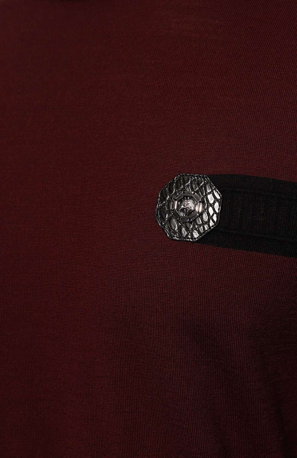 Джемпер с отделкой из кожи аллигатора STEFANO RICCI, арт. K606312AG1/F22465, фото 5