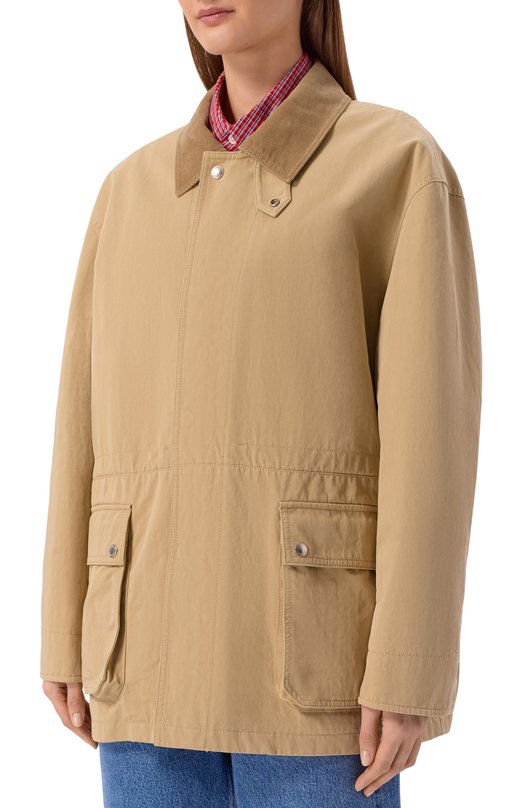 Хлопковая куртка Dunst UDJA6A101I2 Бежевый  UDJA6A101I2 Фото 3