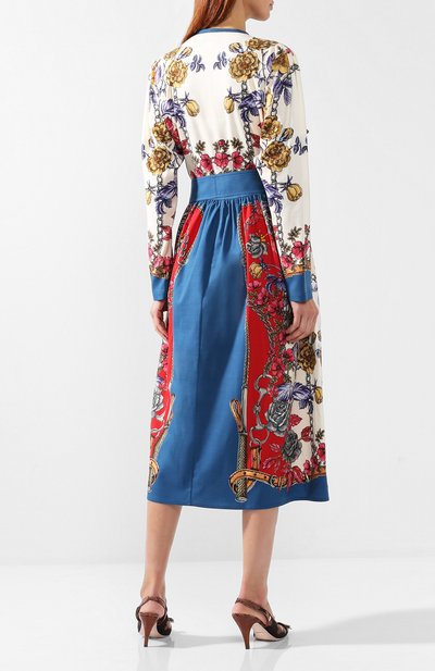 Шерстяное платье с поясом и принтом GUCCI, арт. 537700/ZLQ62, фото 4