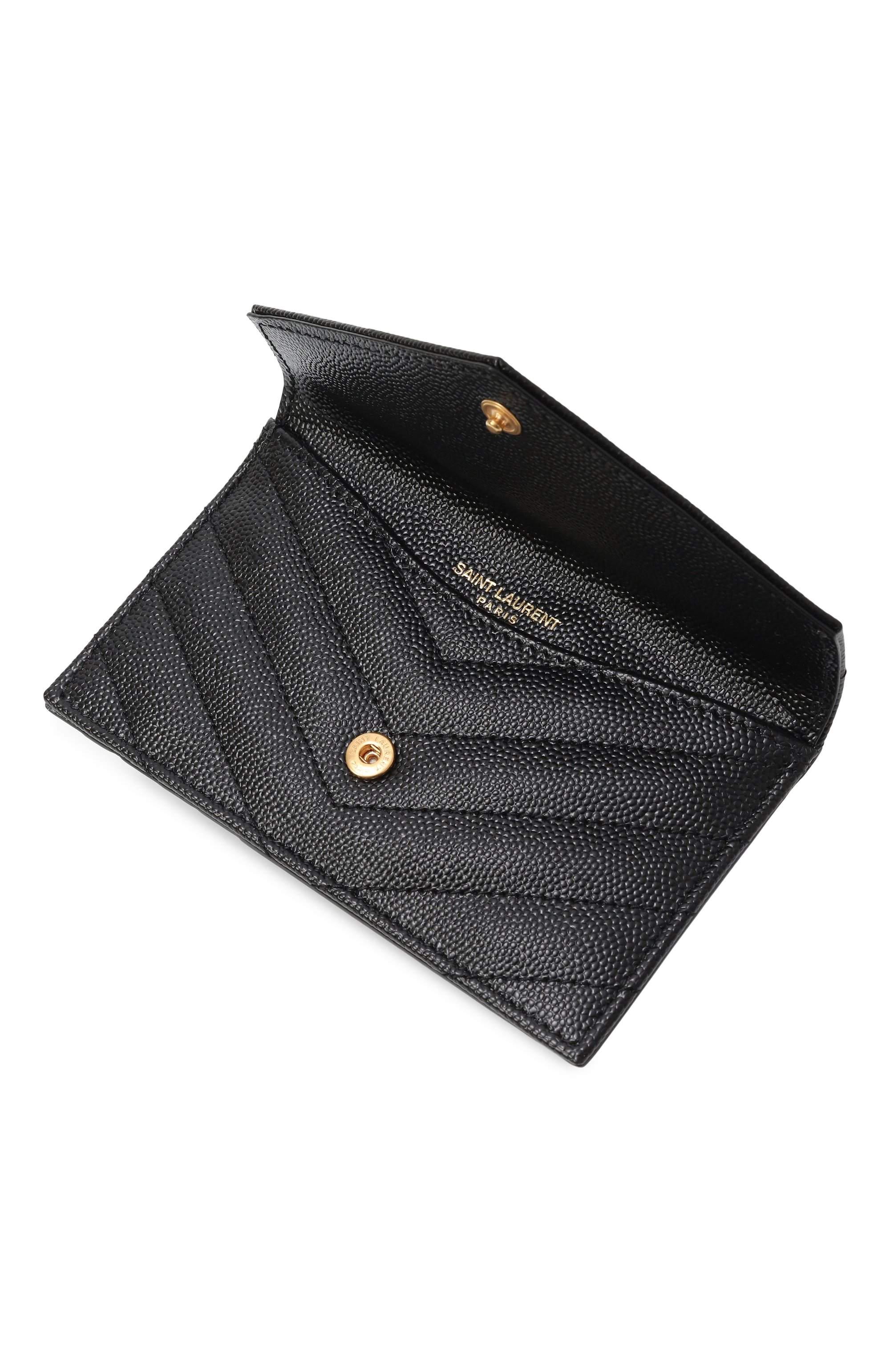 Кожаный футляр для кредитных карт SAINT LAURENT, арт. 612808/B0W01, фото 3