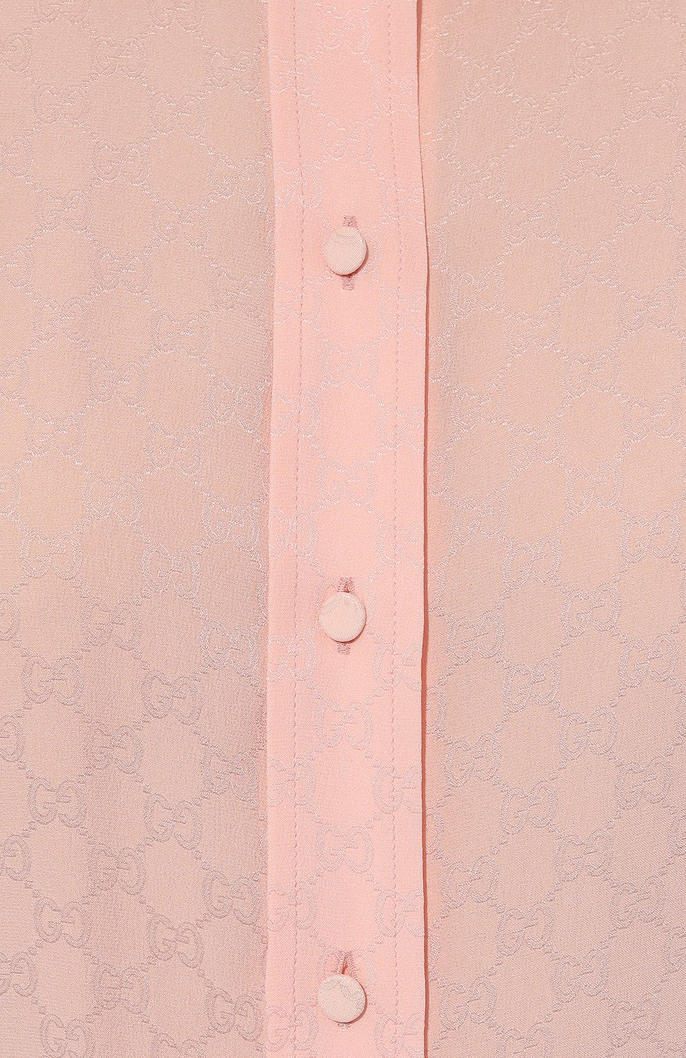 Шелковая рубашка GUCCI светло-розового цвета по цене 118000 руб., арт. 661738 ZAAZQ, фото 5 Шелковая рубашка GUCCI, арт. 661738 ZAAZQ, фото 5