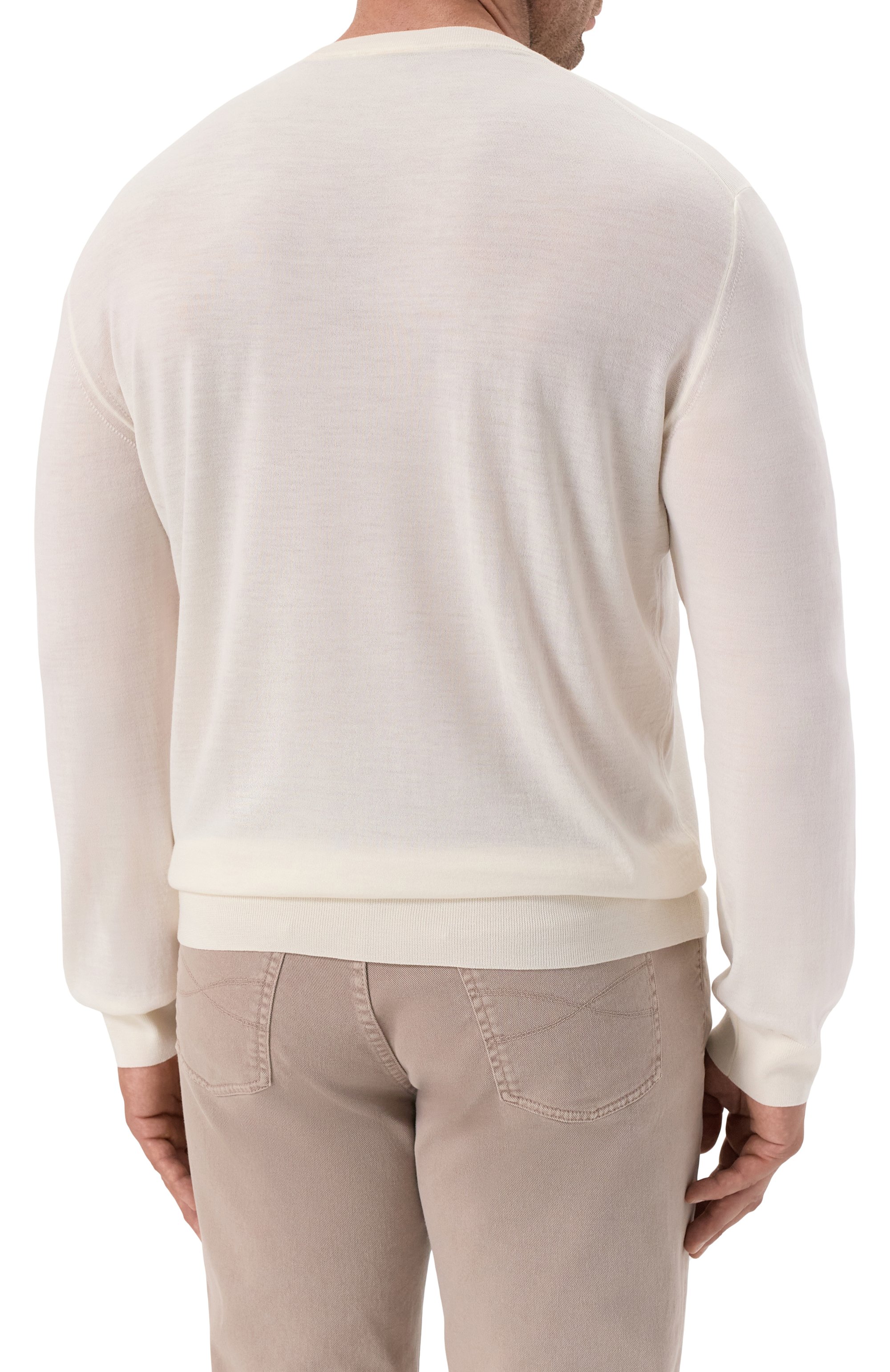 Шерстяной джемпер MVST белого цвета по цене 136000 руб., арт. M0-M25.1MM.K404/62-66, фото 4 Шерстяной джемпер MVST, арт. M0-M25.1MM.K404/62-66, фото 4