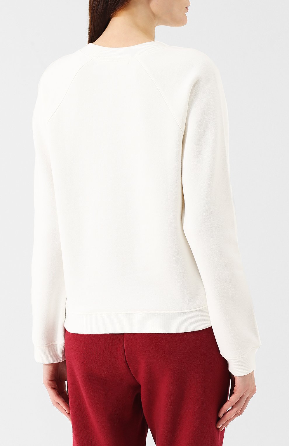 Хлопковый пуловер с круглым вырезом и принтом PROENZA SCHOULER, арт. WL1834079-JCP70S, фото 4
