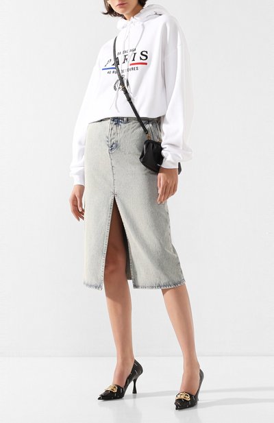 Джинсовая юбка BALENCIAGA синего цвета по цене 53750 руб., арт. 600202/TDW15, фото 2 Джинсовая юбка BALENCIAGA, арт. 600202/TDW15, фото 2
