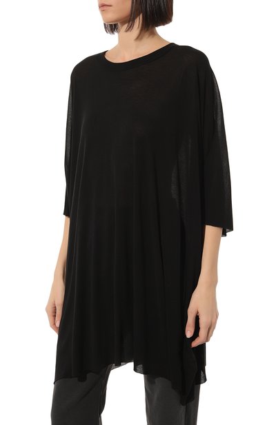 Футболка из вискозы и шелка RICK OWENS, арт. RP01C5204/JS, фото 3