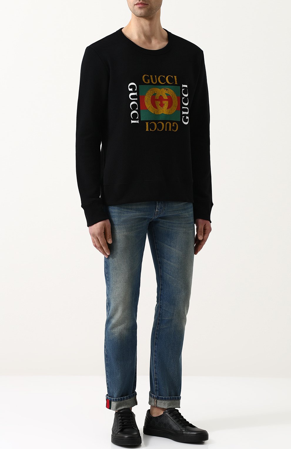 Хлопковый свитшот с логотипом бренда GUCCI, арт. 454569/X5J57, фото 2