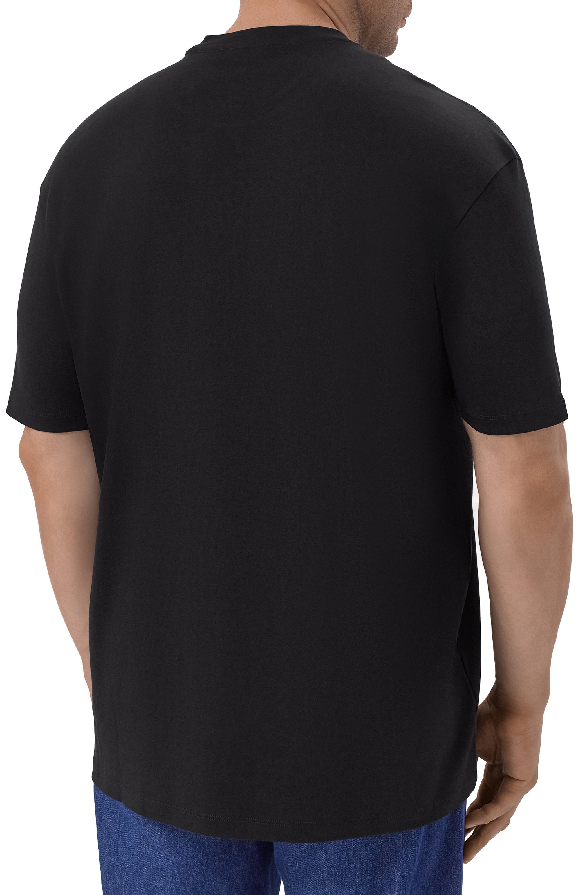 Хлопковая футболка PAUL&SHARK черного цвета по цене 37900 руб., арт. 15311615/3XL-6XL, фото 4 Хлопковая футболка PAUL&SHARK, арт. 15311615/3XL-6XL, фото 4