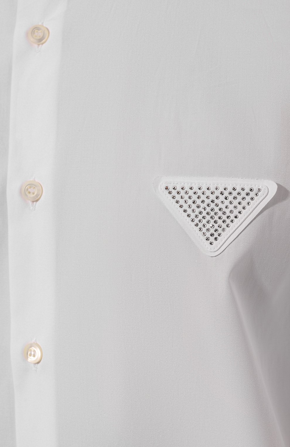 Хлопковая сорочка PRADA белого цвета по цене 180000 руб., арт. UCN420-1LZC-F0009-221, фото 5 Хлопковая сорочка PRADA, арт. UCN420-1LZC-F0009-221, фото 5