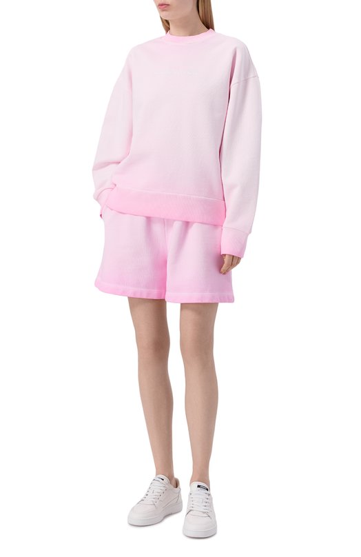 Хлопковый свитшот MSGM 4041MDM74SE/267287 Розовый  4041MDM74SE/267287 Фото 2