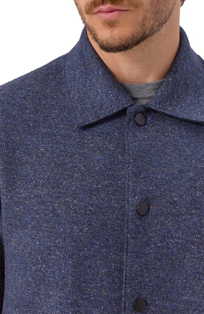 Куртка-рубашка из шерсти и шелка HARRIS WHARF LONDON, арт. CH9366MDH, фото 5