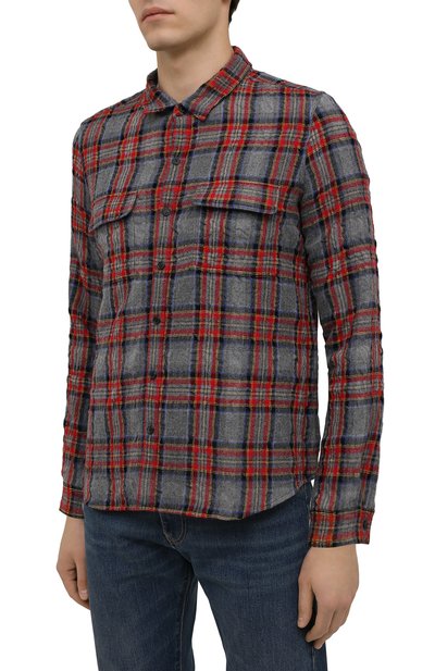 Рубашка из шерсти и хлопка SAINT LAURENT, арт. 660456/Y22HA, фото 3