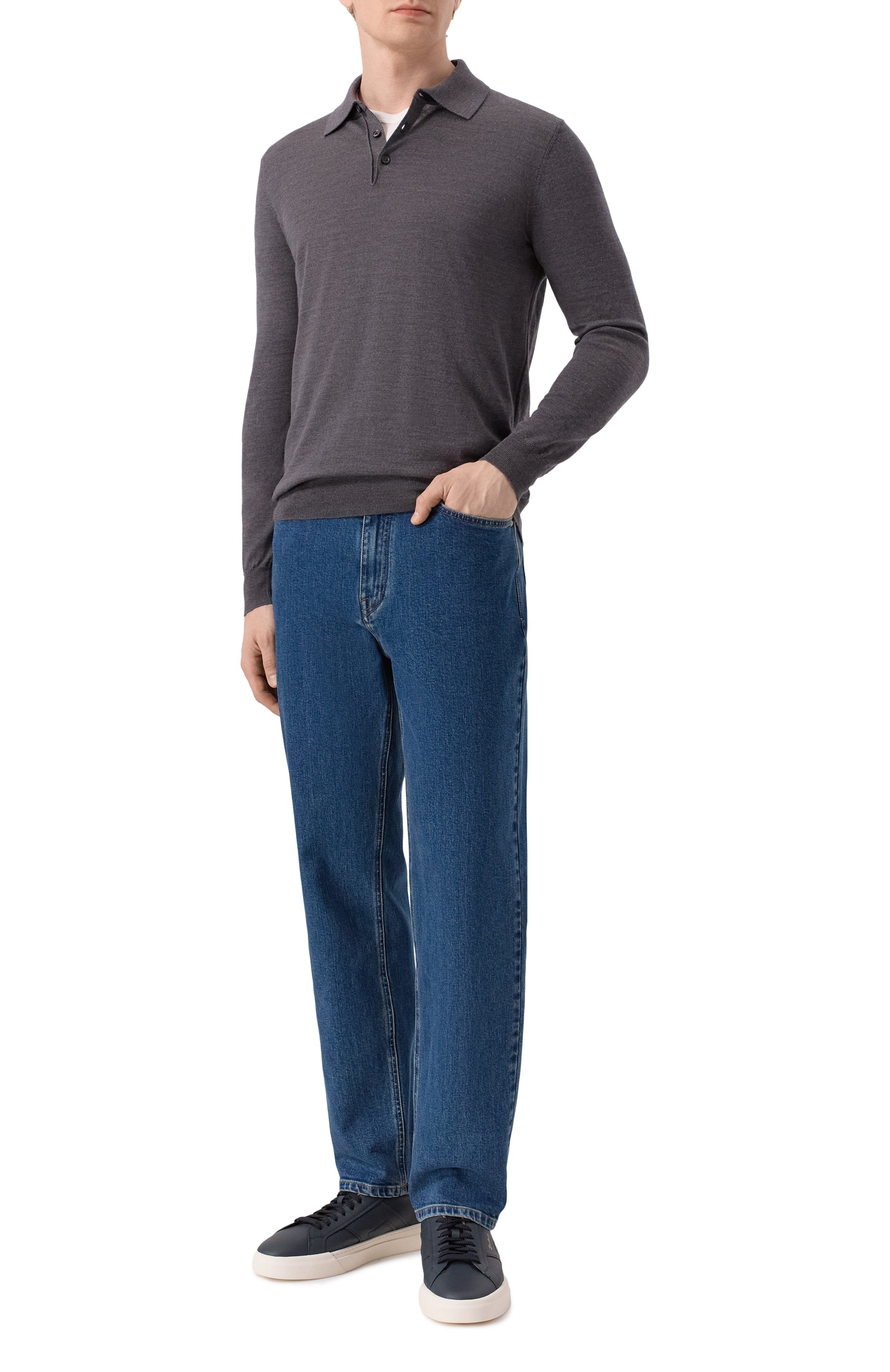 Шерстяное поло ANDREA CAMPAGNA, арт. M5625-6686, фото 2