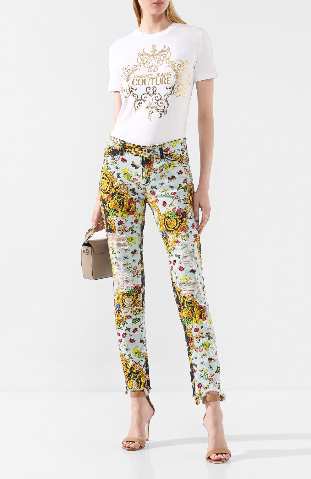 Хлопковая футболка VERSACE JEANS COUTURE, арт. B2HUA7AE-UDP608 BAR0QUE/30215, фото 2