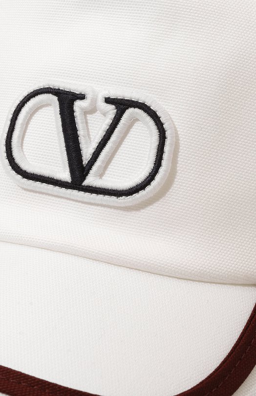 Хлопковая бейсболка Valentino 4Y2HDA10/87M Белый  4Y2HDA10/87M Фото 4