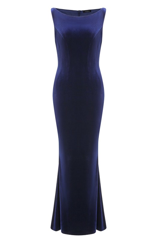 Бархатное платье YANINA T-3187A Синий T-3187A