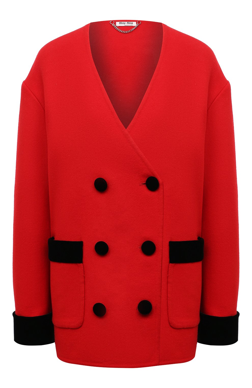 Шерстяной жакет MIU MIU красного цвета по цене 230000 руб., арт. MH1649-LC0-F0604, фото 1 Шерстяной жакет MIU MIU, арт. MH1649-LC0-F0604, фото 1